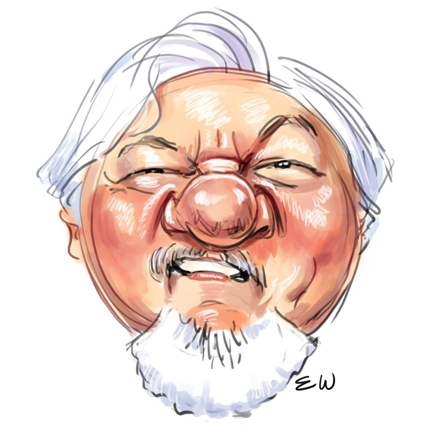 Cartoon of Tom Sito by Ed Wexler